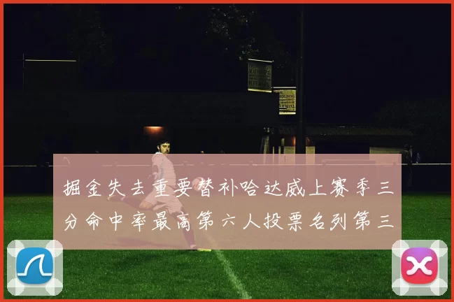 掘金失去重要替补哈达威上赛季三分命中率最高第六人投票名列第三